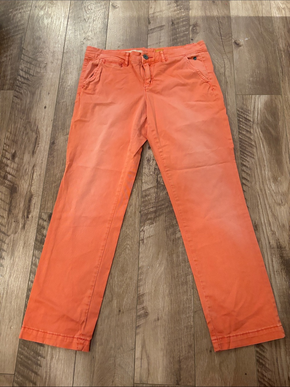 Pilcro Hyphen Fit Orange Chino Ankle Pants